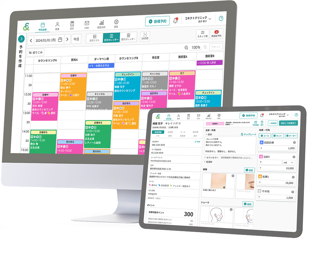 キレイパスコネクト画面